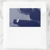 Blue Guitar Rechteckiger Aufkleber (Tasche)