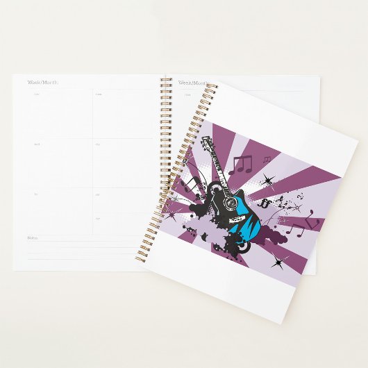 Blue Guitar Spiral Planner Planer