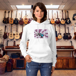 Blue Guitar Womens Hoodie