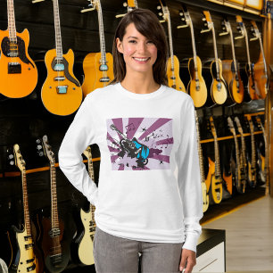 Blue Guitar Womens Long Sleeve T-Shirt