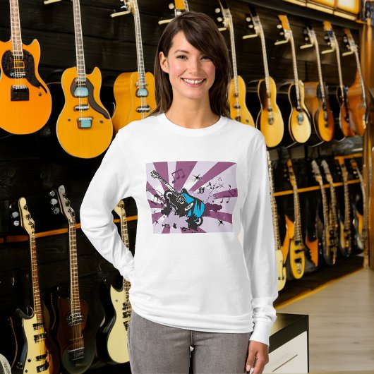 Blue Guitar Womens Long Sleeve T-Shirt