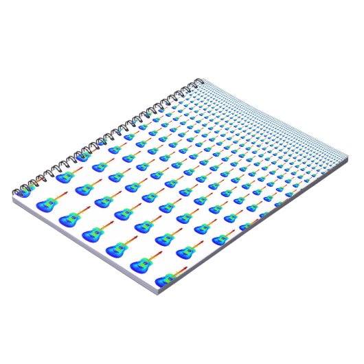 Blue Guitars Spiral Notebook Notizblock (Linke Seite)