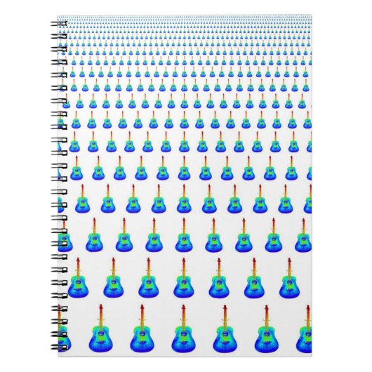 Blue Guitars Spiral Notebook Notizblock (Vorderseite)