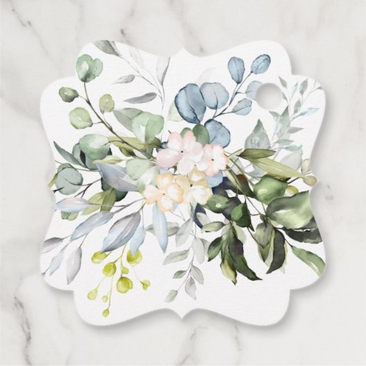 Blue Gum Eucalyptus Vielen Dank Signatur-Script Geschenkanhänger (Rückseite)