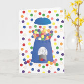 Blue Gumball Maschine Karte (Gelbe Blume)