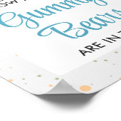 Blue Gummy Bear Guessing Game Boy Baby Shooter Poster (Ecke)