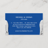 Blue Gym Walking Trekking Sport Sneaker Schuhe Visitenkarte (Rückseite)