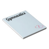 Blue Gymnastics Notepad Notizblock (angewinkelt)
