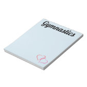 Blue Gymnastics Notepad Notizblock (Rotiert)