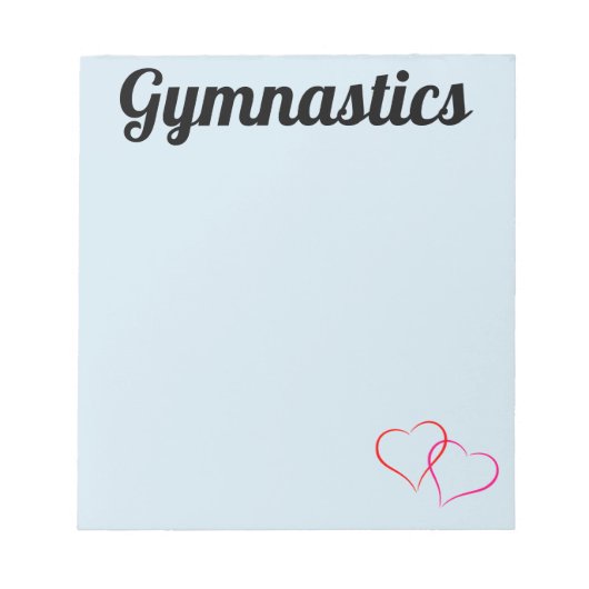 Blue Gymnastics Notepad Notizblock (Vorderseite)