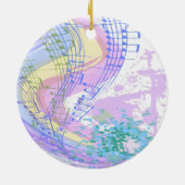 Blue Haar Mode Manga Illustration tanzen Keramik Ornament (Hinten)