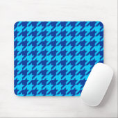 Blue Hahnentrittmuster Kariert Karo Mousepad (Mit Mouse)