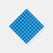 Blue Hahnentrittmuster Kariert Karo Serviette (Ecke)