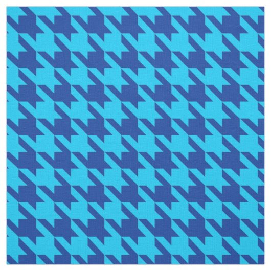 Blue Hahnentrittmuster Kariert Karo Stoff (Muster)