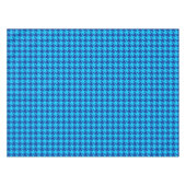 Blue Hahnentrittmuster Kariert Karo Tischdecke (Vorderseite (Horizontal))