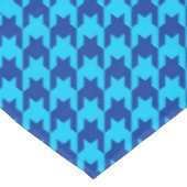 Blue Hahnentrittmuster Kariert Karo Tischdecke (Schrägansicht)