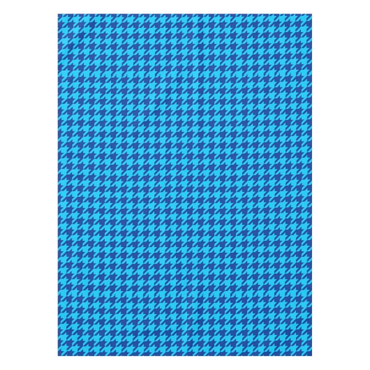 Blue Hahnentrittmuster Kariert Karo Tischdecke (Vorderseite)