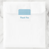 Blue Hahnentrittmuster Vielen Dank, Stickers (Tasche)