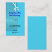 Blue Haidressing Business Card Visitenkarte (Vorne/Hinten)