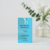 Blue Haidressing Business Card Visitenkarte (Stehend Vorderseite)