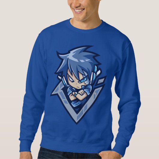 Blue hair boy sweatshirt (Vorderseite)