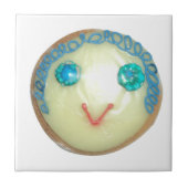 Blue Hair Emoji Art Print/Graphic Fliese (Vorderseite)