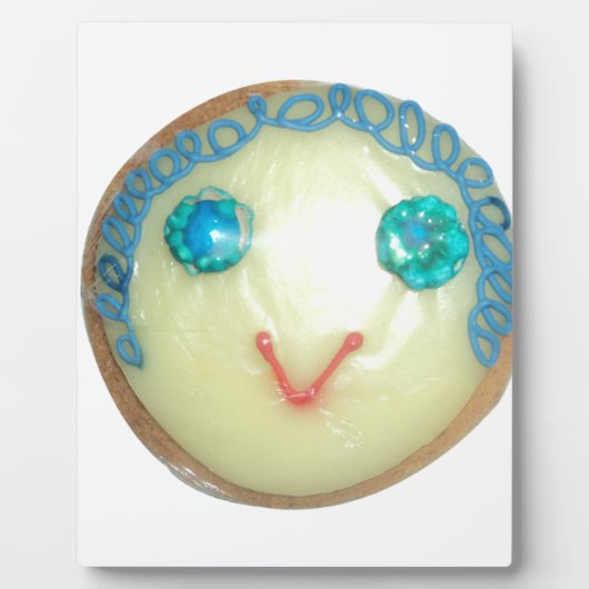 Blue Hair Emoji Art Print/Graphic Fotoplatte (Vorderseite)