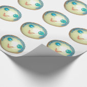 Blue Hair Emoji Art Print/Graphic Geschenkpapier (Ecke)