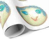 Blue Hair Emoji Art Print/Graphic Geschenkpapier (Rolleneckpunkt)