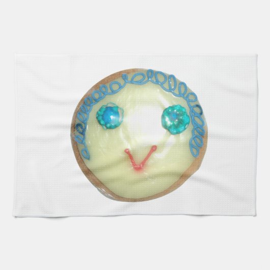 Blue Hair Emoji Art Print/Graphic Handtuch (Horizontal)