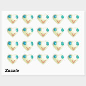 Blue Hair Emoji Art Print/Graphic Herz-Aufkleber (Blatt)