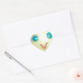 Blue Hair Emoji Art Print/Graphic Herz-Aufkleber (Umschlag)