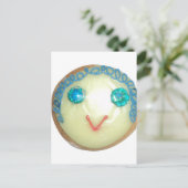 Blue Hair Emoji Art Print/Graphic Postkarte (Stehend Vorderseite)