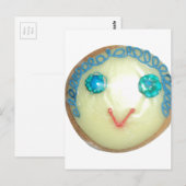 Blue Hair Emoji Art Print/Graphic Postkarte (Vorne/Hinten)