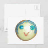 Blue Hair Emoji Art Print/Graphic Postkarte (Vorne/Hinten)