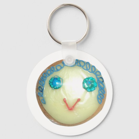 Blue Hair Emoji Art Print/Graphic Schlüsselanhänger (Vorderseite)