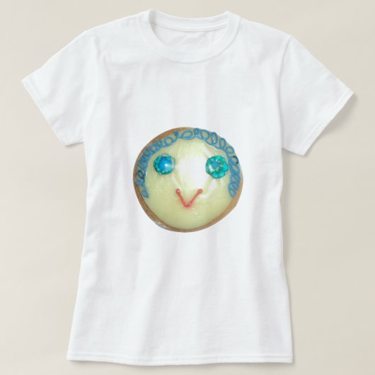 Blue Hair Emoji Art Print/Graphic T-Shirt (Design vorne)