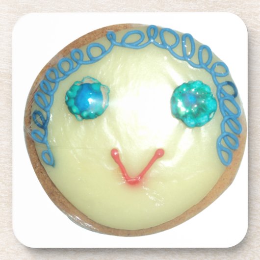 Blue Hair Emoji Art Print/Graphic Untersetzer (Vorderseite)