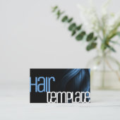 Blue Hair Moderner Stil Stilvoll Cooler Friseur Visitenkarte (Stehend Vorderseite)