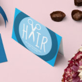 Blue Hairdressers Falted Business Loyalty Card Visitenkarten