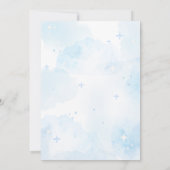 Blue Halloween A Baby ist die Baby-Dusche Einladung (Rückseite)