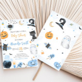 Blue Halloween Baby Dusche Einladung