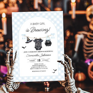 Blue Halloween Baby ist das Brewing Baby Dusche Einladung