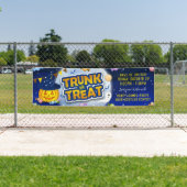 Blue Halloween Candy Trunk oder Leckerei Niedlich  Banner (Insitu)