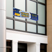 Blue Halloween Candy Trunk oder Leckerei Niedlich  Banner (Äußeres Gebäude)