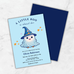 Blue Halloween eine kleine Boo Baby-Dusche Einladung
