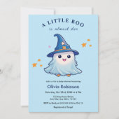 Blue Halloween eine kleine Boo Baby-Dusche Einladung (Vorderseite)