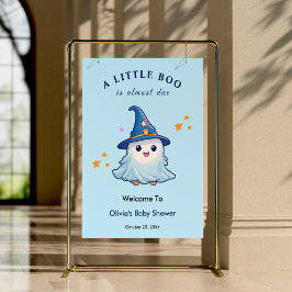Blue Halloween Eine kleine Boo Baby Dusche Empfang Poster