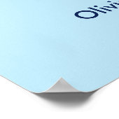 Blue Halloween Eine kleine Boo Baby Dusche Empfang Poster (Ecke)