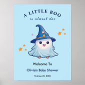 Blue Halloween Eine kleine Boo Baby Dusche Empfang Poster (Vorne)